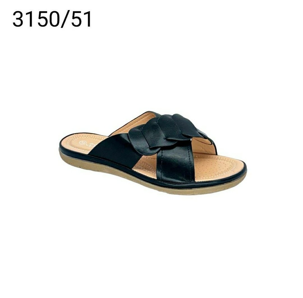 شبشب نسائي  3150/51  اسود    37-41      D4