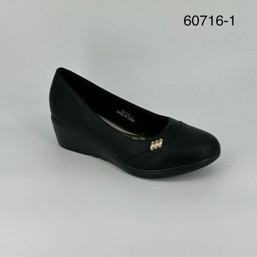 [60716/1] جزمة نسائي  60716/1  اسود    36-41      B5