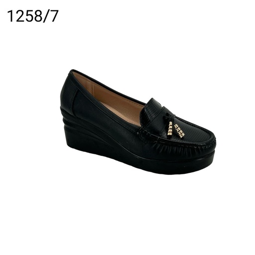 [1258/7] جزمة نسائي  1258/7  اسود    37-41      B5