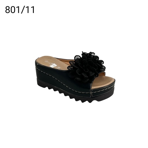 [801/11] شبشب نسائي  801/11  اسود    37-41      D3