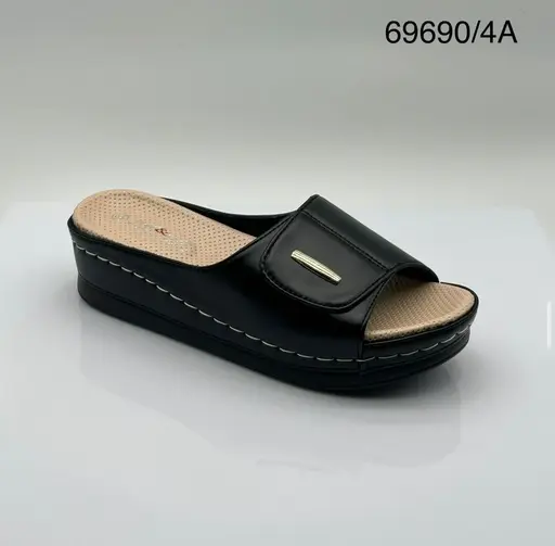 [69690/4A] شبشب 69690/4A  اسود-بيج-ذهبي37-42  E4