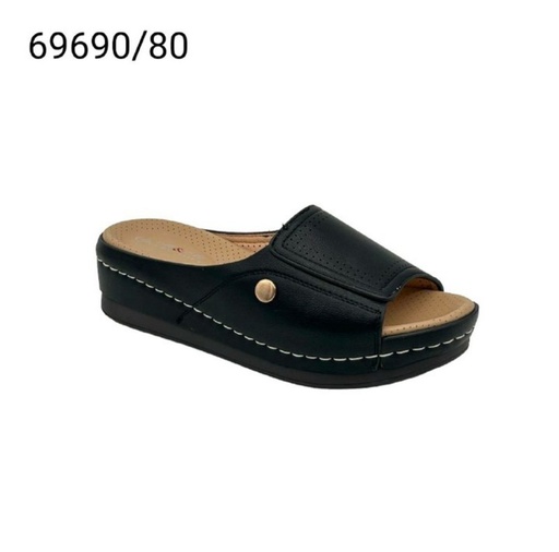 [69690/80] شبشب69690/80 اسود-بيح37-42   F6