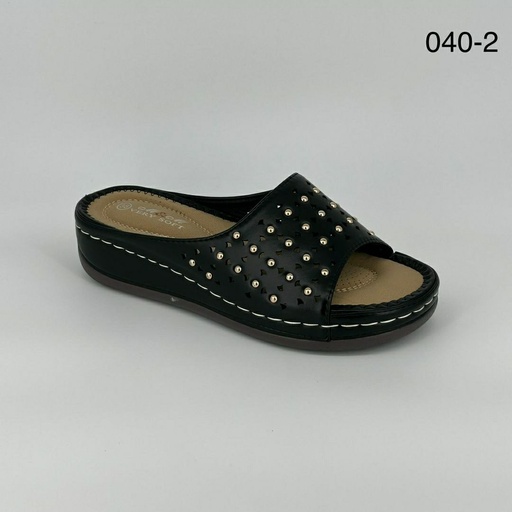 [040/2] شبشب نسائي  040/2  اسود    37-42      C5